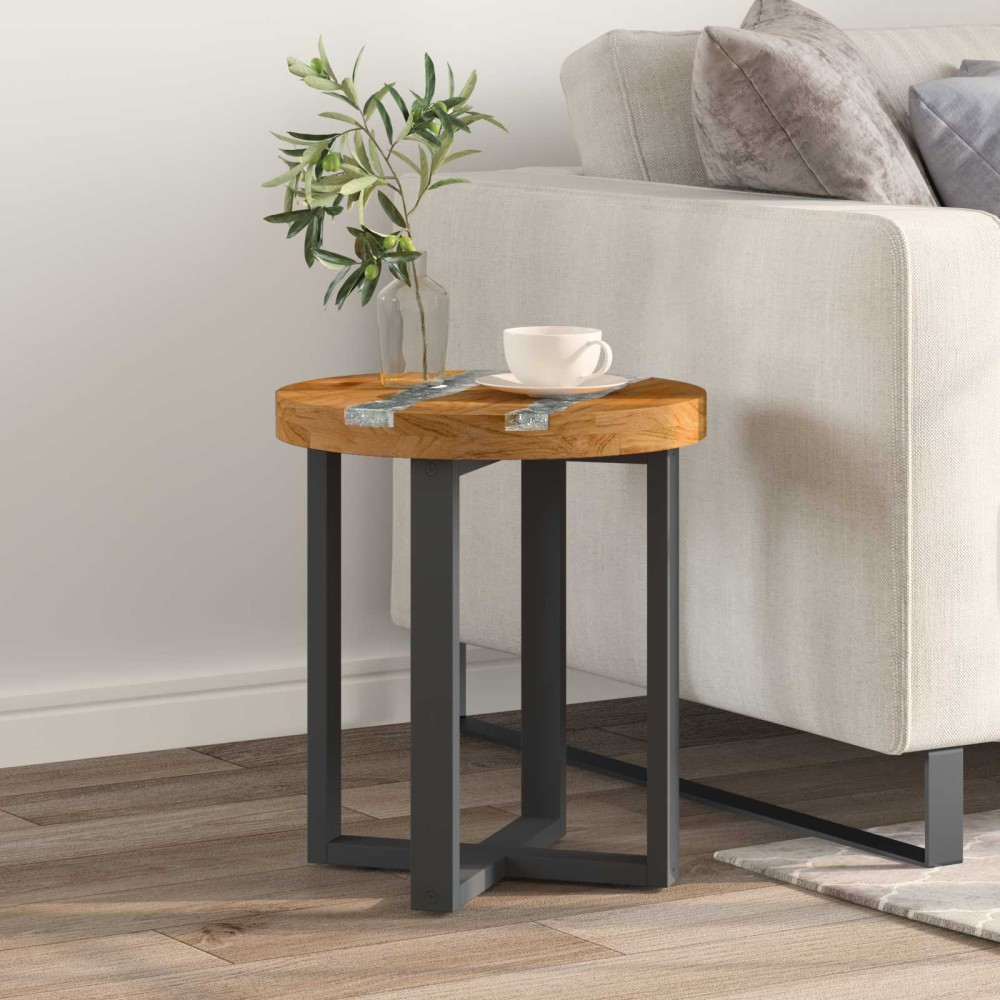 vidaXL Τραπεζάκι σαλονιού Καφέ 40 x 40 x 45 cm Στερεό Ξύλο Τίκ