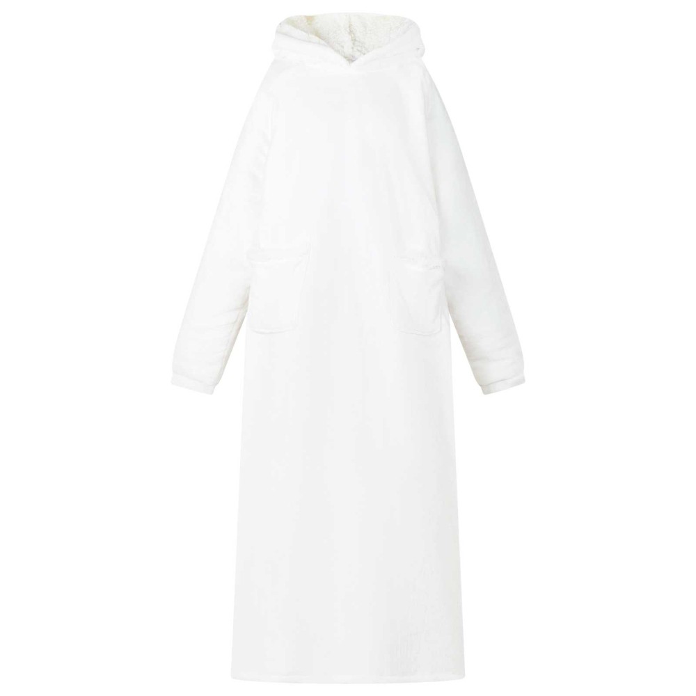 vidaXL Φούτερ-κουβέρτα Λευκό M Φλις και Φλανέλ