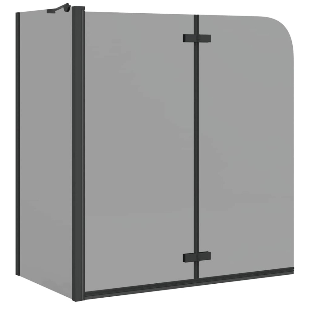 vidaXL Καλυμμα Ντους Μαύρο 120 x 68 x 130 εκ. ESG Γυαλί και Αλουμίνιο