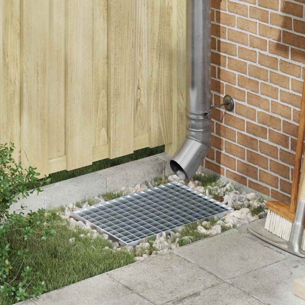 vidaXL Σίτα Ασημί 50 x 35 x 2 εκ. Γαλβανισμένο Ατσάλι Ψυχρής Βύθισης