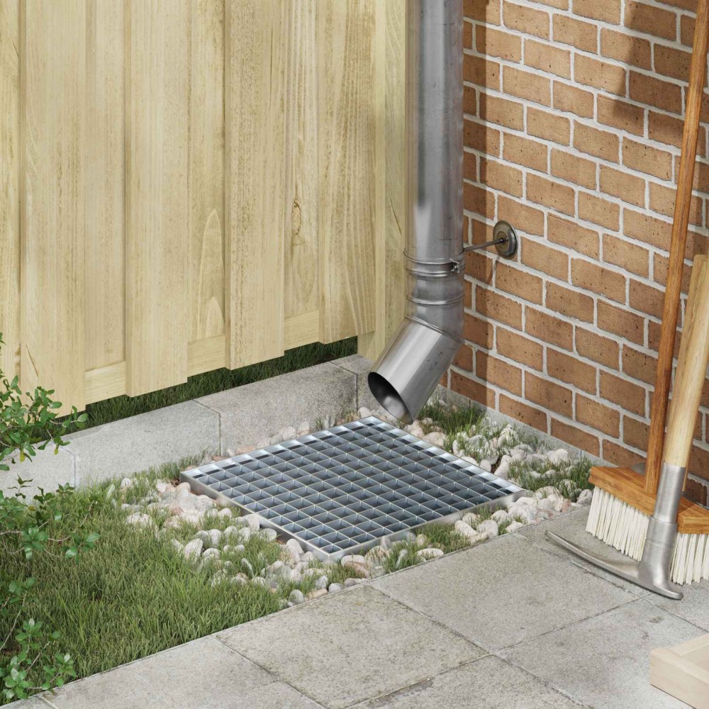 vidaXL Σίτα Ασημί 40 x 40 x 2 cm Γαλβανισμένο Ατσάλι Ψυχρής Βύθισης