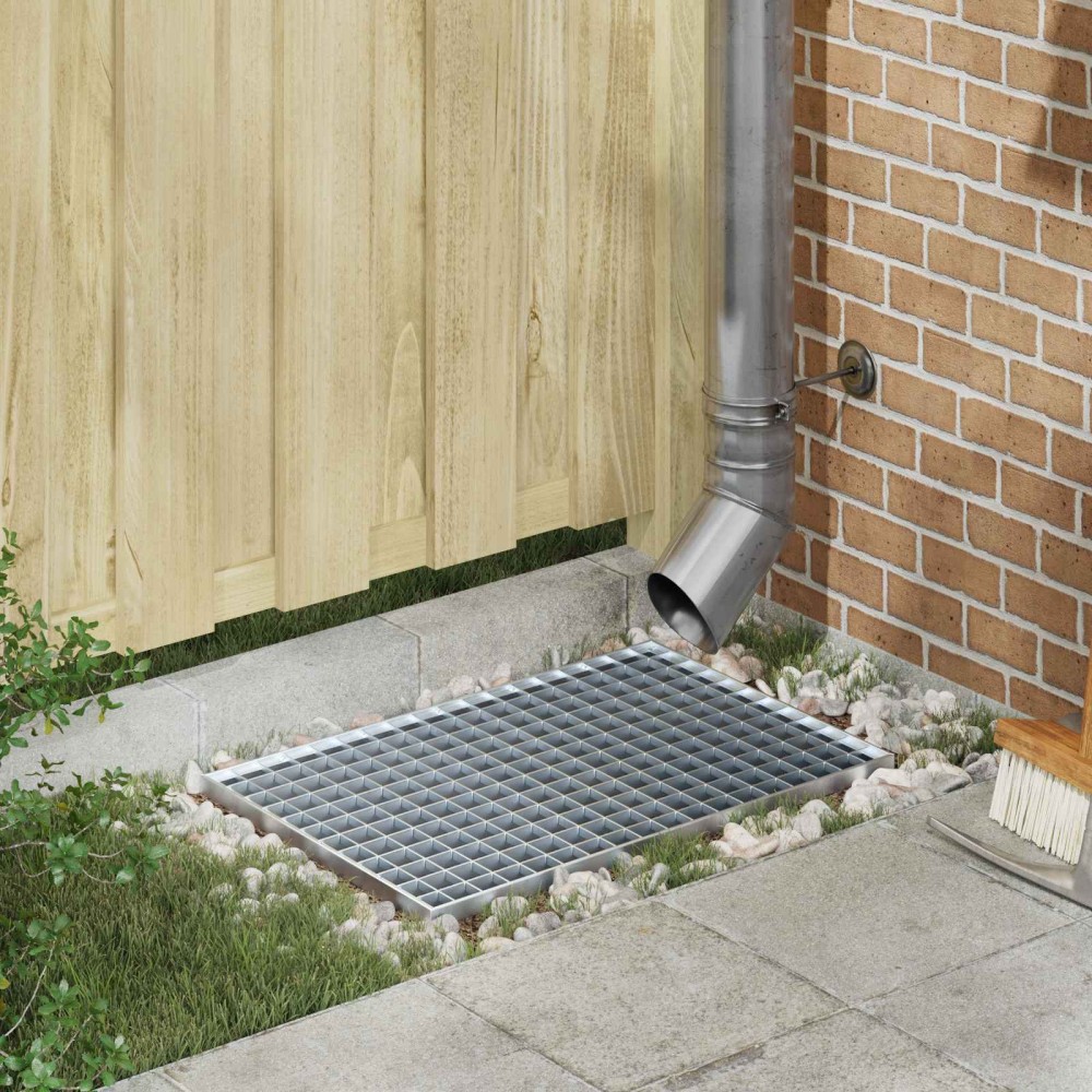 vidaXL Σίτα Ασημί 60 x 40 x 2 cm Γαλβανισμένο Ατσάλι Ψυχρής Βύθισης