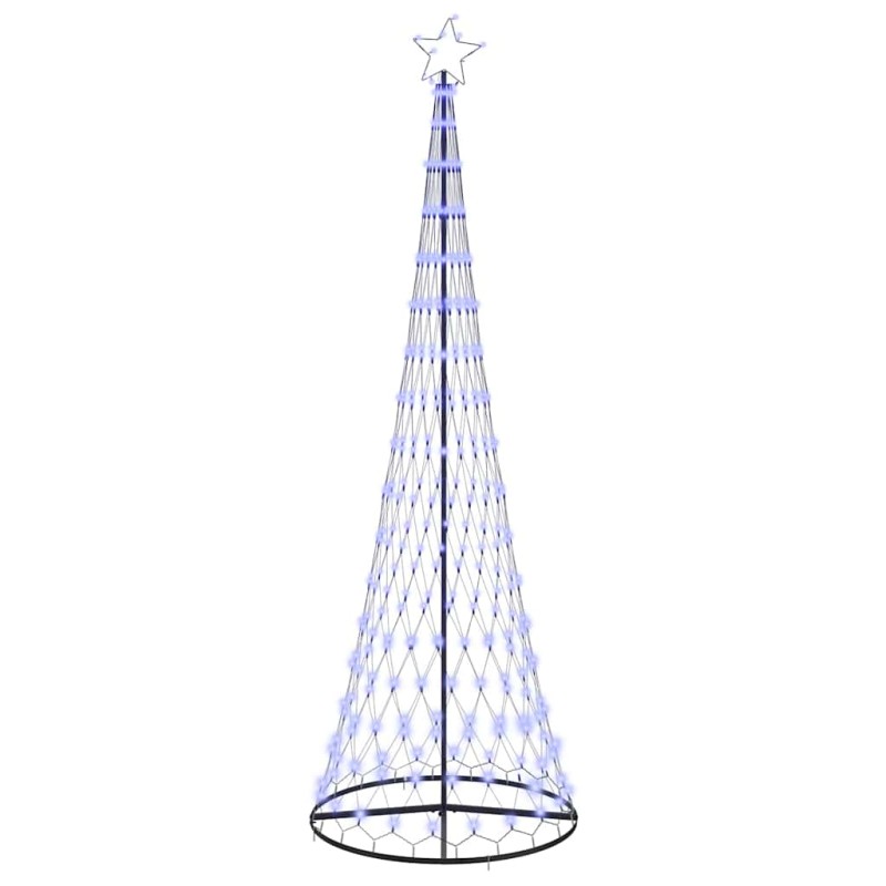 vidaXL LED Χριστουγεννιάτικο Δέντρο με 355 LED Μπλε 302,5 εκ. Μέταλλο
