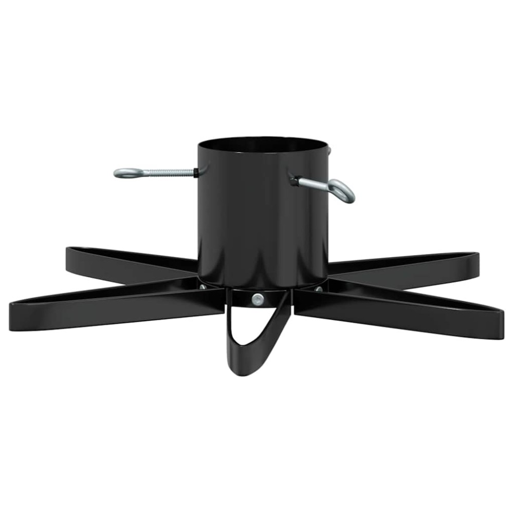 vidaXL Βάση Χριστουγεννιάτικου Δέντρου Μαύρο 50 x 50 x 15,5 εκ. Ατσάλι