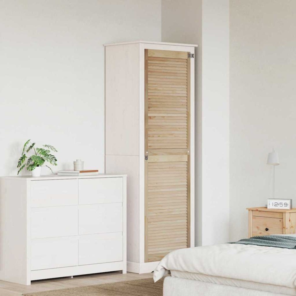 vidaXL Πόρτα Ντουλάπας Φυσικό 140.5 x 2.1 x 49.5 cm Μασίφ ξύλο πεύκου