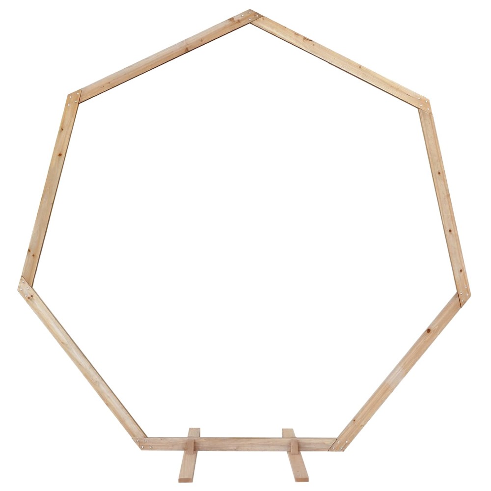 vidaXL Αψίδα Γάμου Ανοιχτό καφέ 221 x 92 x 216 εκ Στερεό ξύλο πεύκου