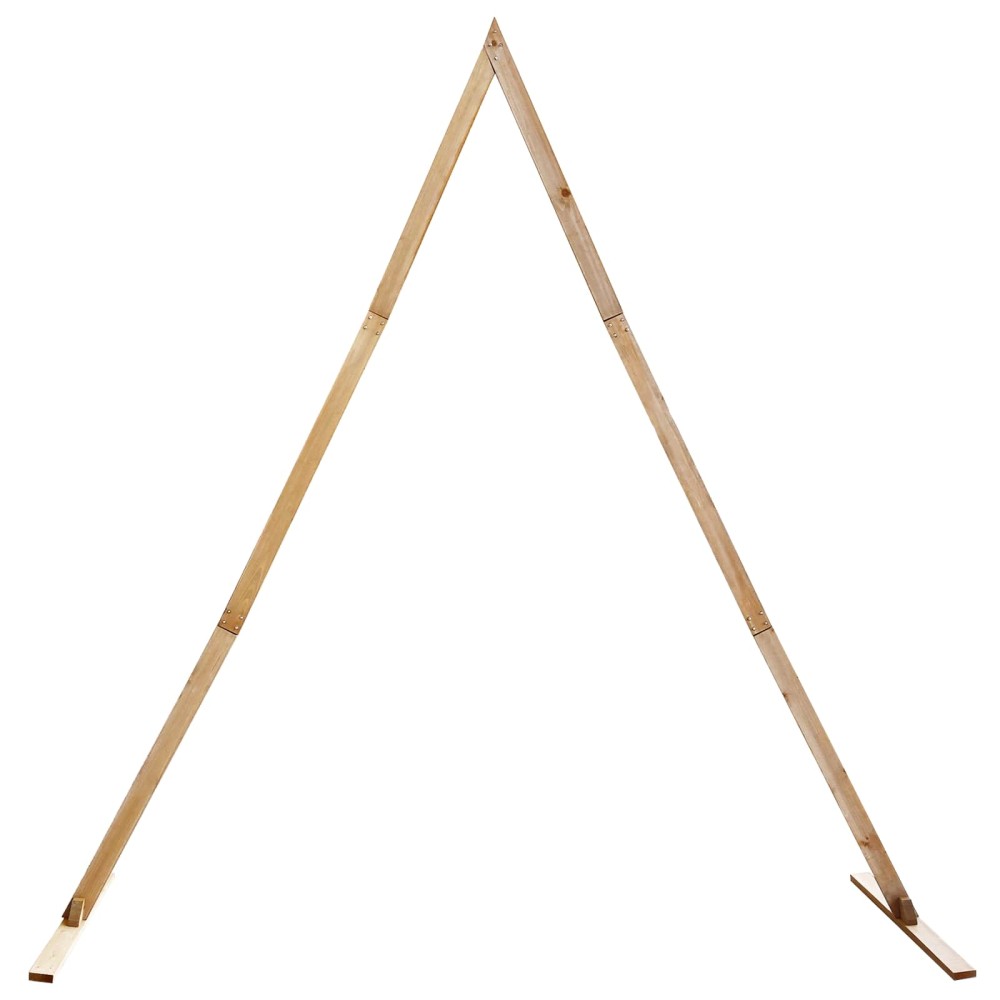 vidaXL Αψίδα Γάμου Ανοιχτό καφέ 202 x 95 x 254 εκ Στερεό ξύλο πεύκου