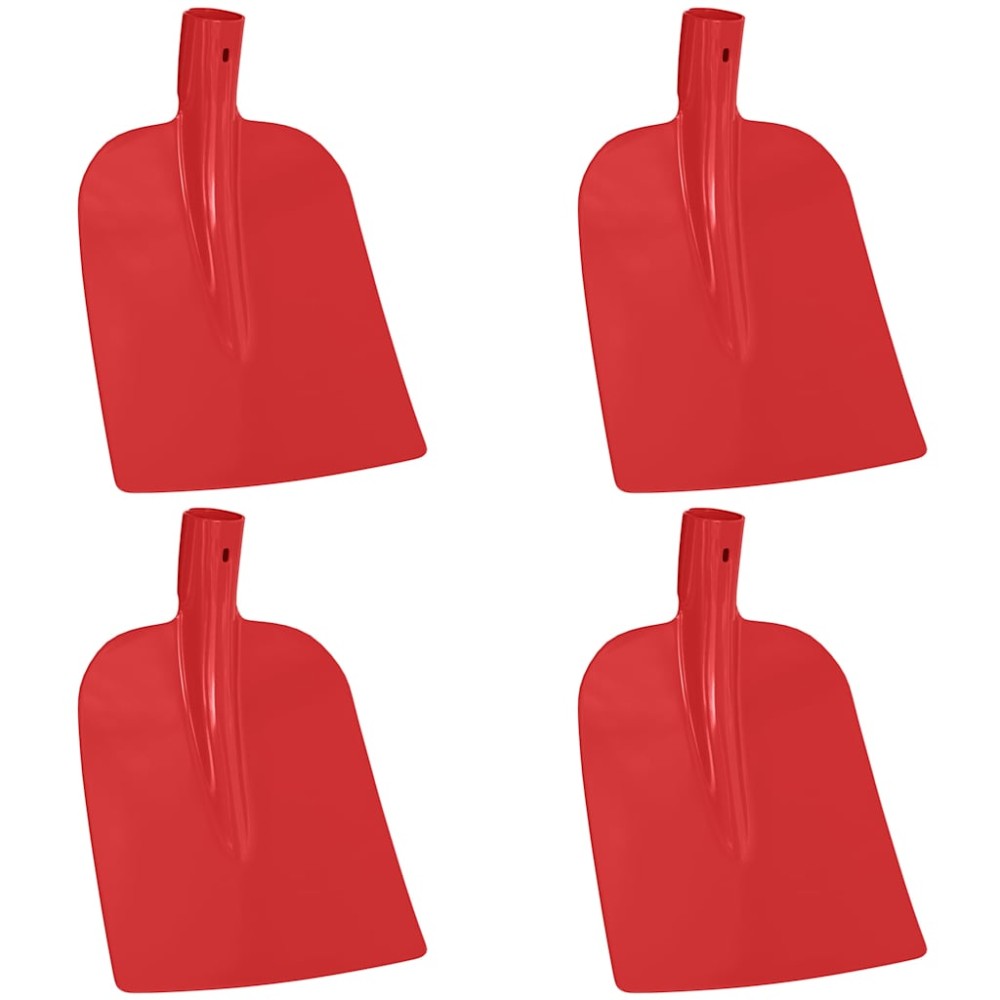 vidaXL Κεφάλι Φτυαριού 4 pcs Κόκκινο 32 x 24,5 εκ.