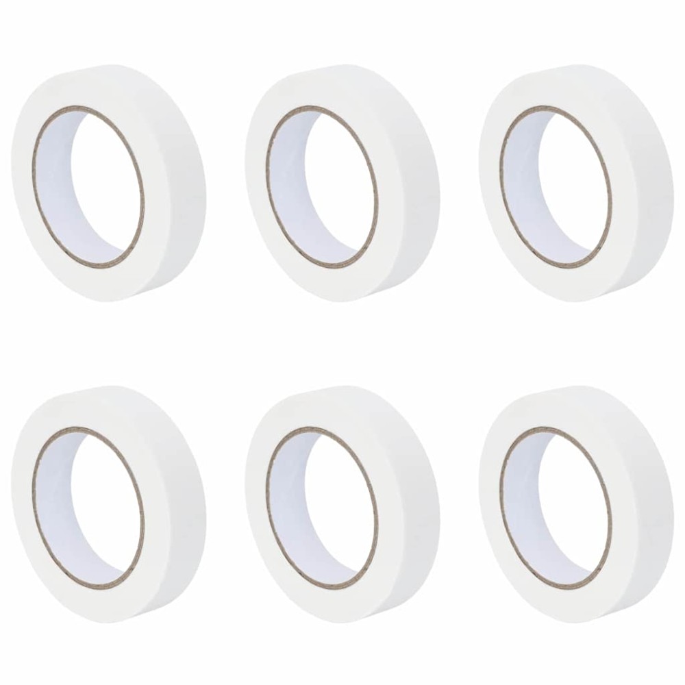 vidaXL Ταινίες Μάσκας για Ζωγράφους 6 pcs Λευκό 25mm x 50m Χαρτί