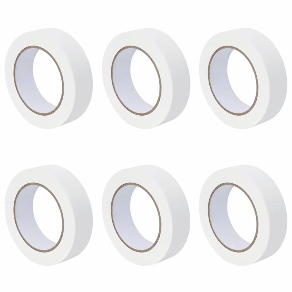 vidaXL Ταινίες Μάσκας για Ζωγράφους 6 pcs Λευκό 30mm x 50m Χαρτί