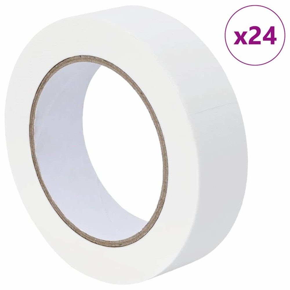 vidaXL Ταινίες Μάσκας για Ζωγράφους 24 pcs Λευκό 30mm x 50m Χαρτί