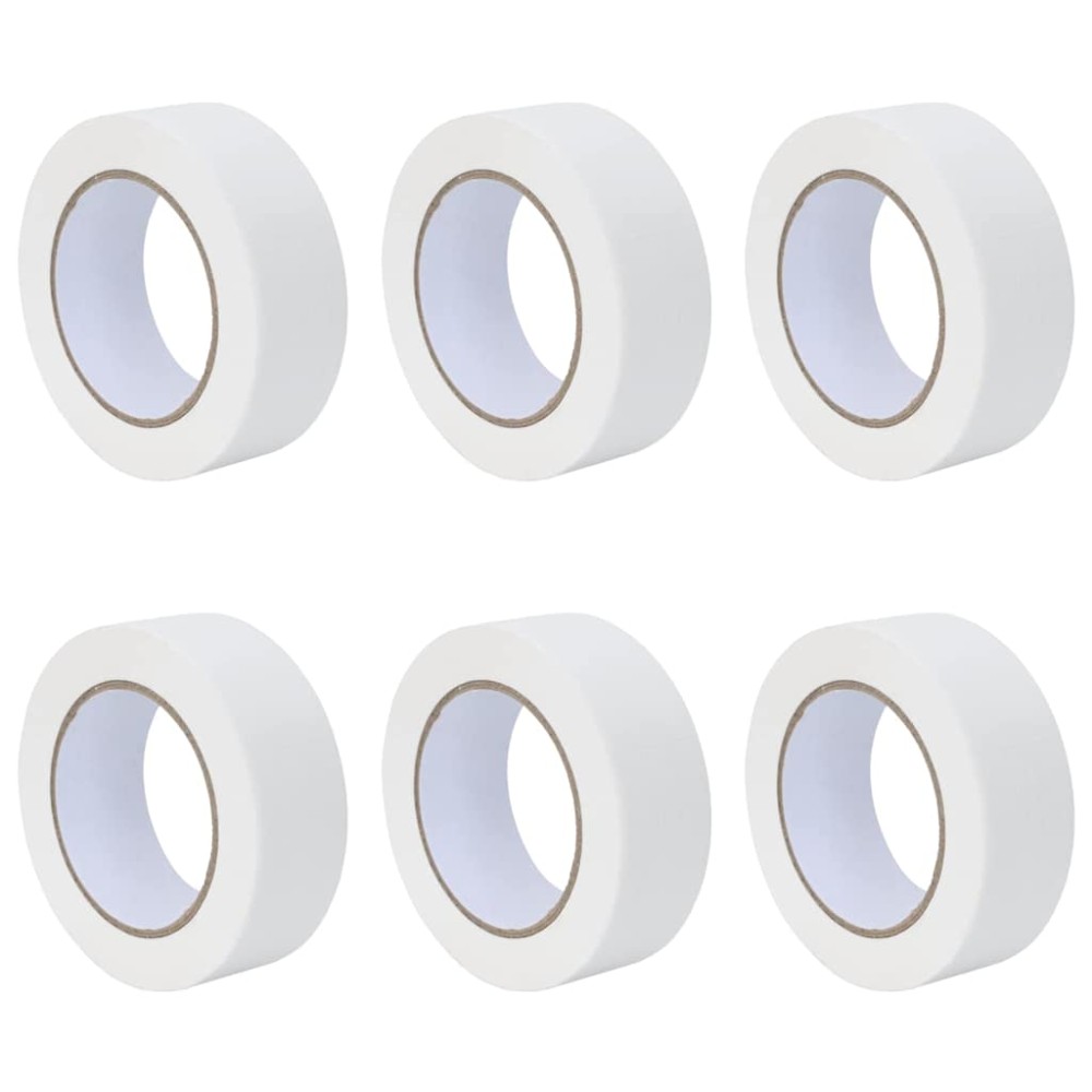 vidaXL Ταινίες Μάσκας για Ζωγράφους 6 pcs Λευκό 38mm x 50m Χαρτί