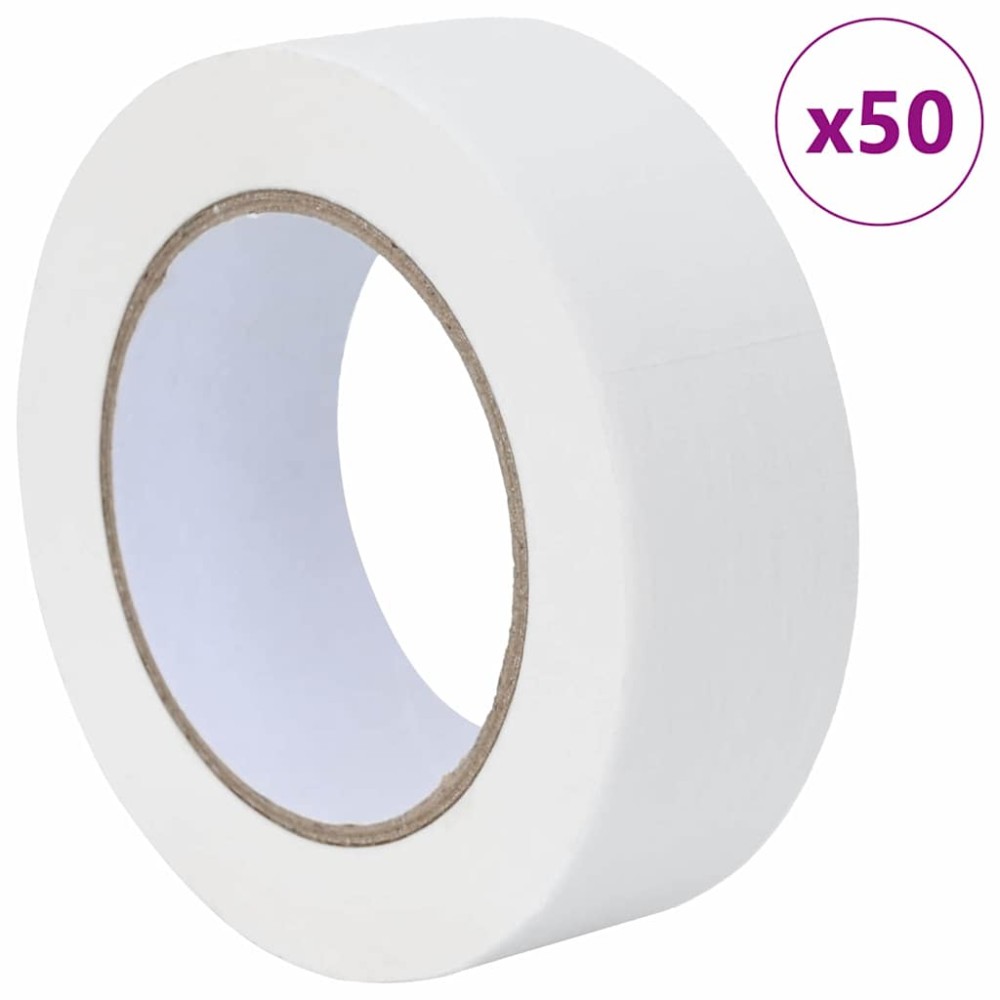 vidaXL Ταινίες Μάσκας για Ζωγράφους 50 pcs Λευκό 38mm x 50m Χαρτί