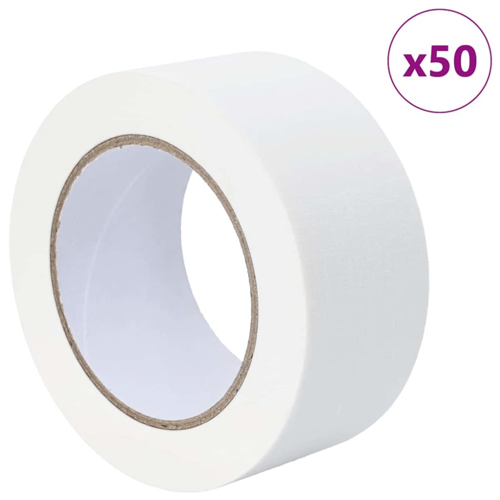 vidaXL Ταινίες Μάσκας για Ζωγράφους 50 pcs Λευκό 50mm x 50m Χαρτί