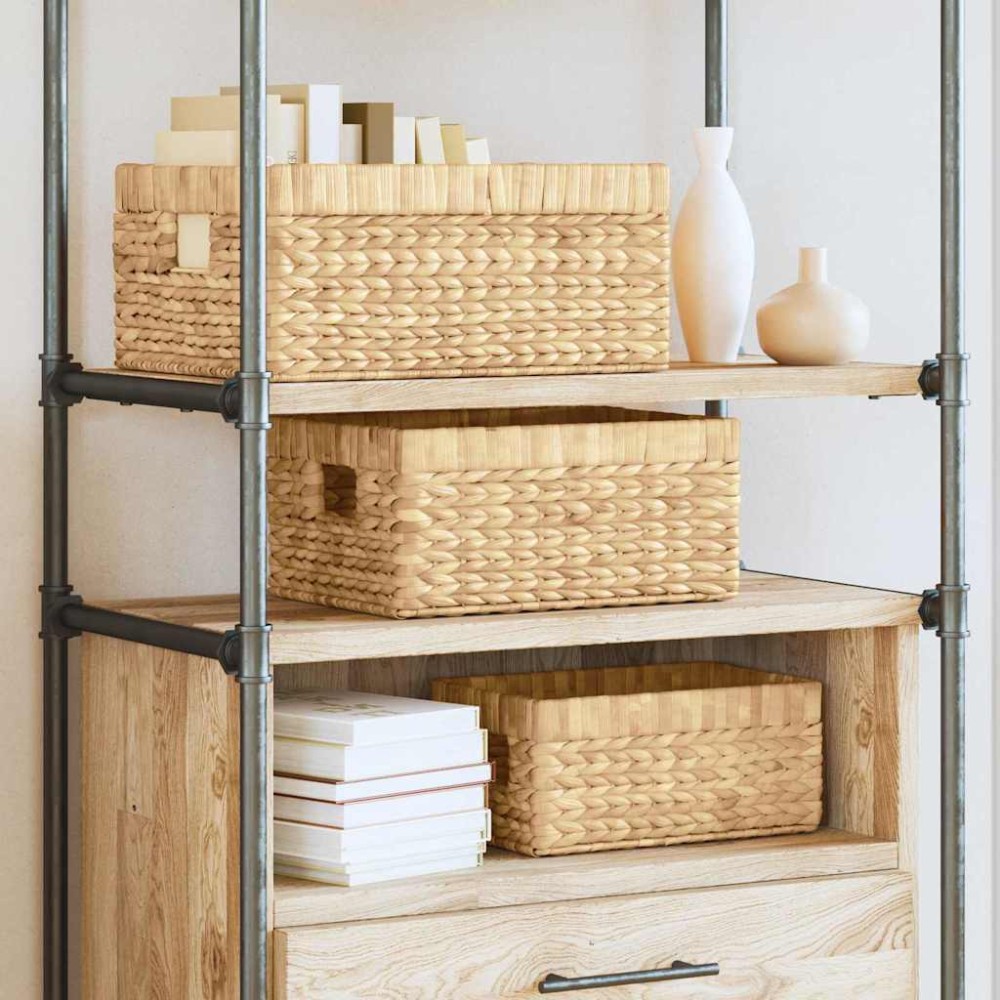 vidaXL Καλάθια Αποθήκευσης 3 pcs Φυσικό Υάκινθος νερού