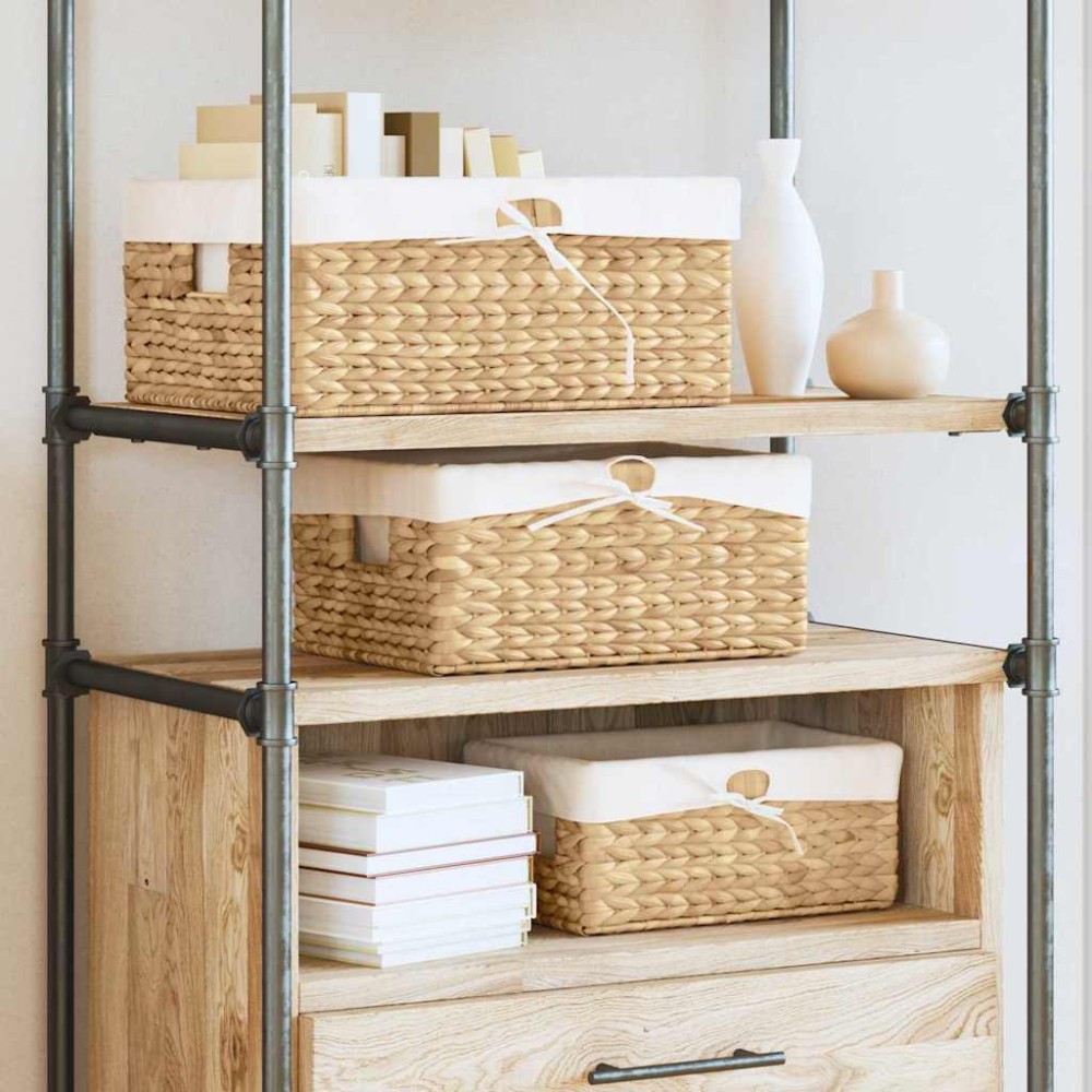 vidaXL Καλάθια Αποθήκευσης 3 pcs Φυσικό Υάκινθος νερού