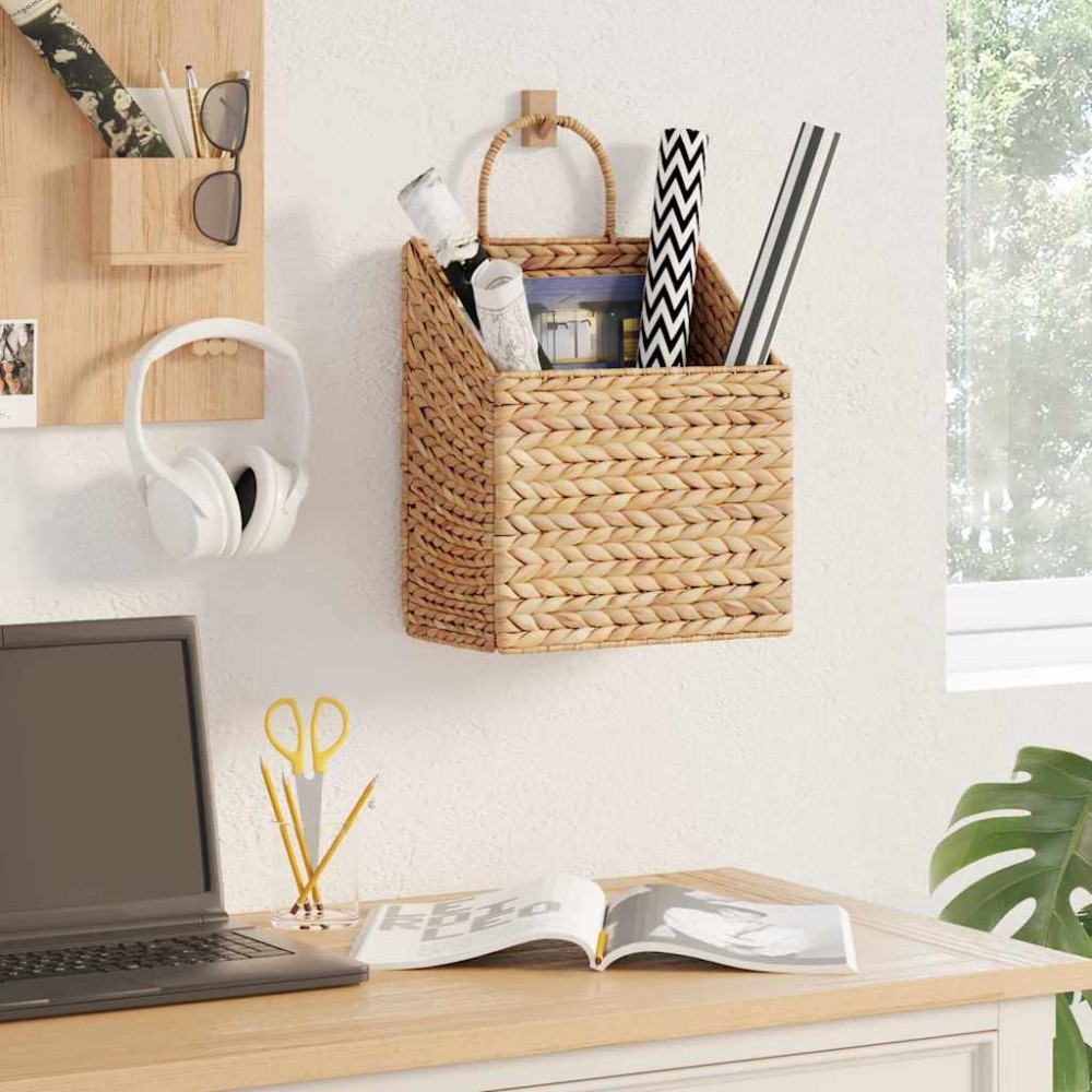 vidaXL Κρεμαστό καλάθι Φυσικό 30 x 17,5 x 49,5 εκ Υάκινθος νερού