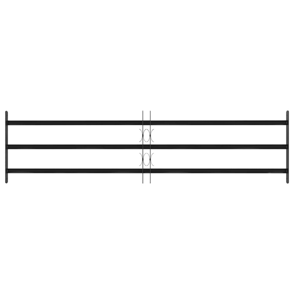 vidaXL Γρίλια Παραθύρου Μαύρο 174 x 45 εκ Χάλυβας με επίστρωση πούδρας