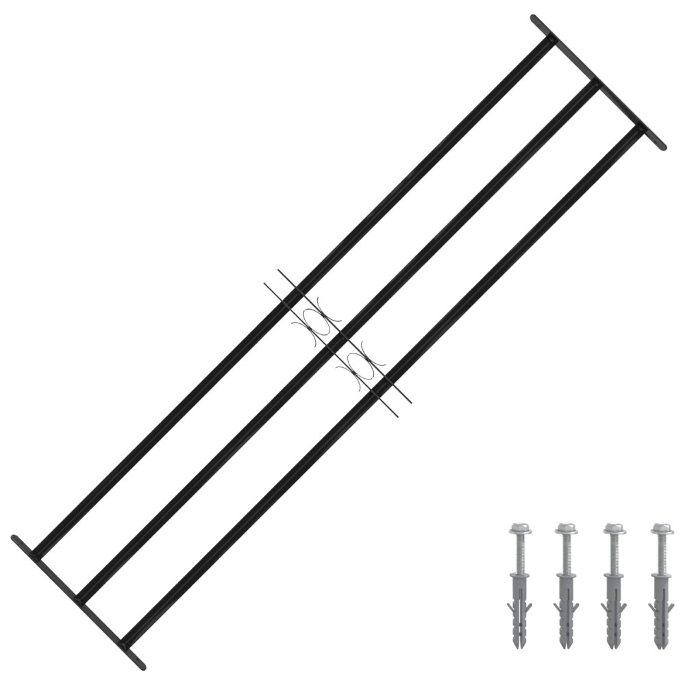 vidaXL Γρίλια Παραθύρου Μαύρο 174 x 45 εκ Χάλυβας με επίστρωση πούδρας