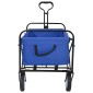 vidaXL Αναδιπλούμενο Τρόλεϊ Χειρός Μπλε 94 x 53 x 99 εκ Ύφασμα Oxford