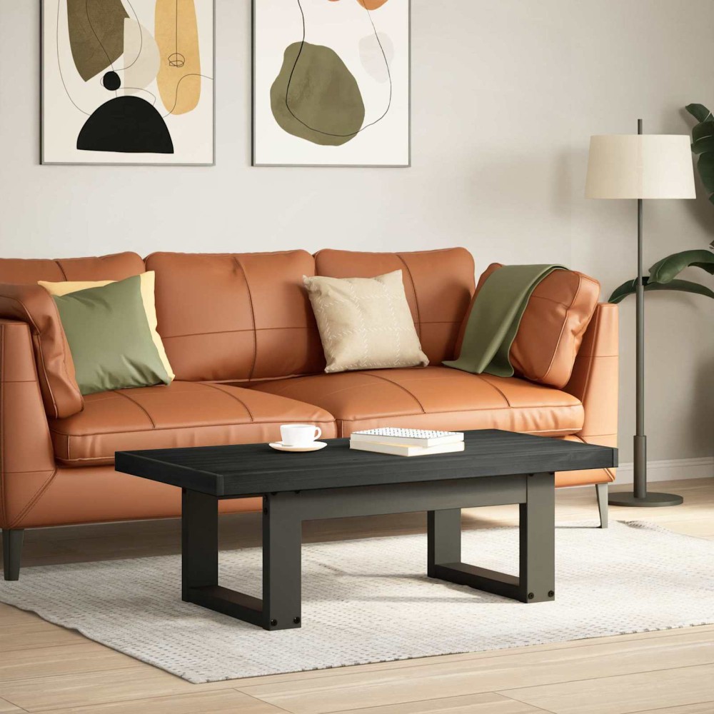 vidaXL Τραπεζάκι σαλονιού NOAIN Μαύρο 119 x 60 x 40 εκ.