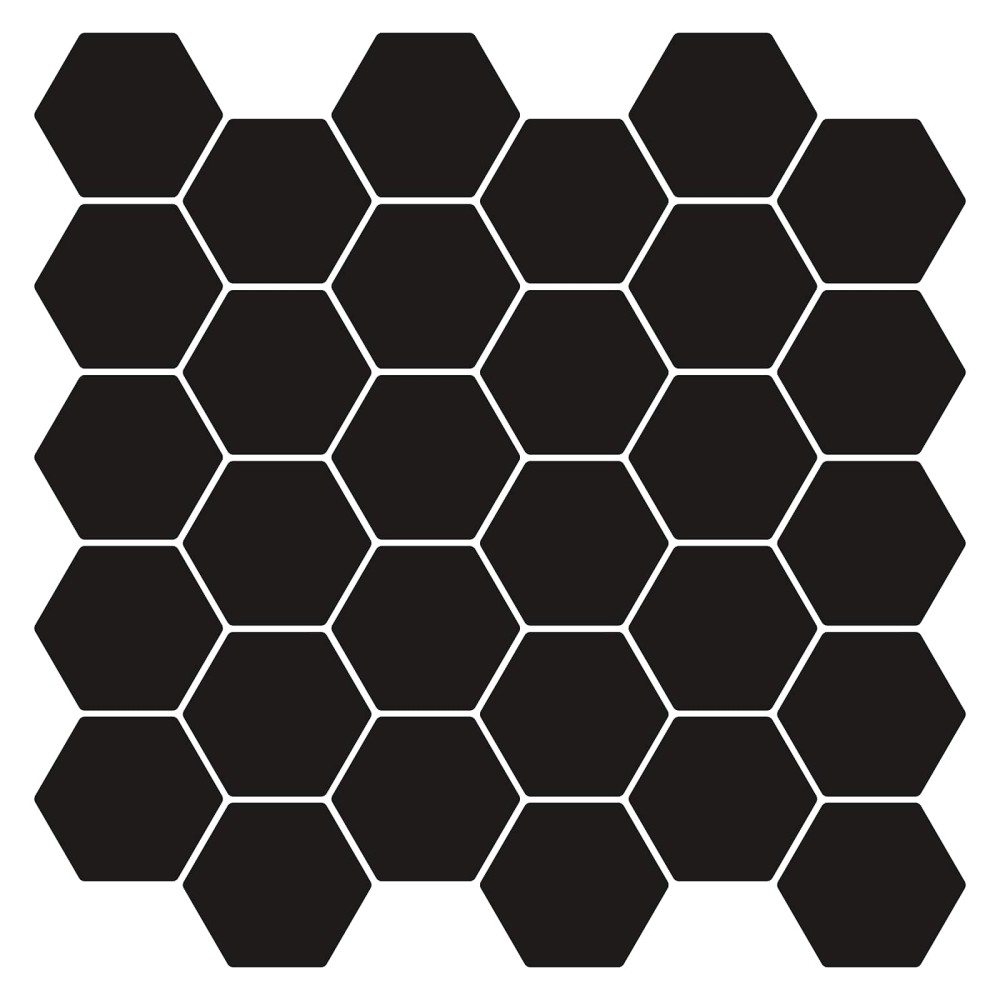 vidaXL Εξάγωνο Πλακάκι 20 pcs Μαύρο 30 x 30 cm Πολυουρεθάνη και PET