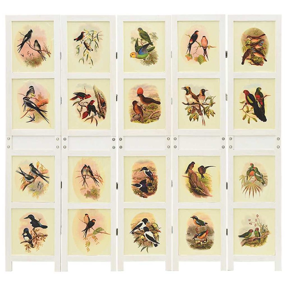 vidaXL Ρομδιβίδερ Πάνελ Λευκό 212 x 165 εκ. MDF