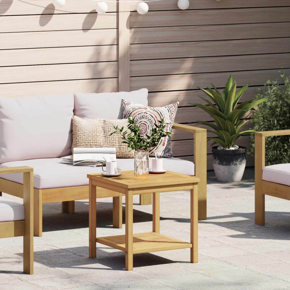 vidaXL Τραπεζάκι Πλευράς Φυσικό Λάδι 45 x 45 x 45 cm