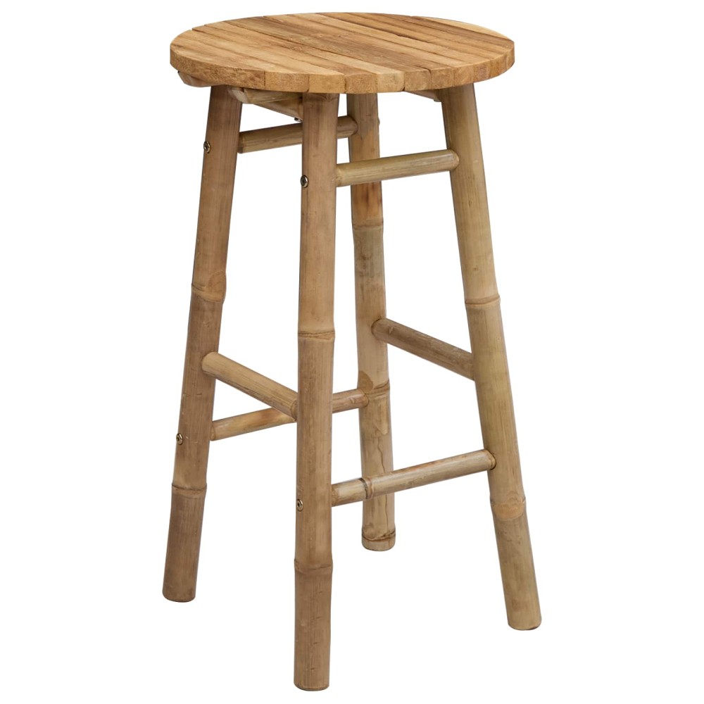 vidaXL Σκαμπό Κήπου Φυσικό Ø 38 x 68 εκ Μπαμπού