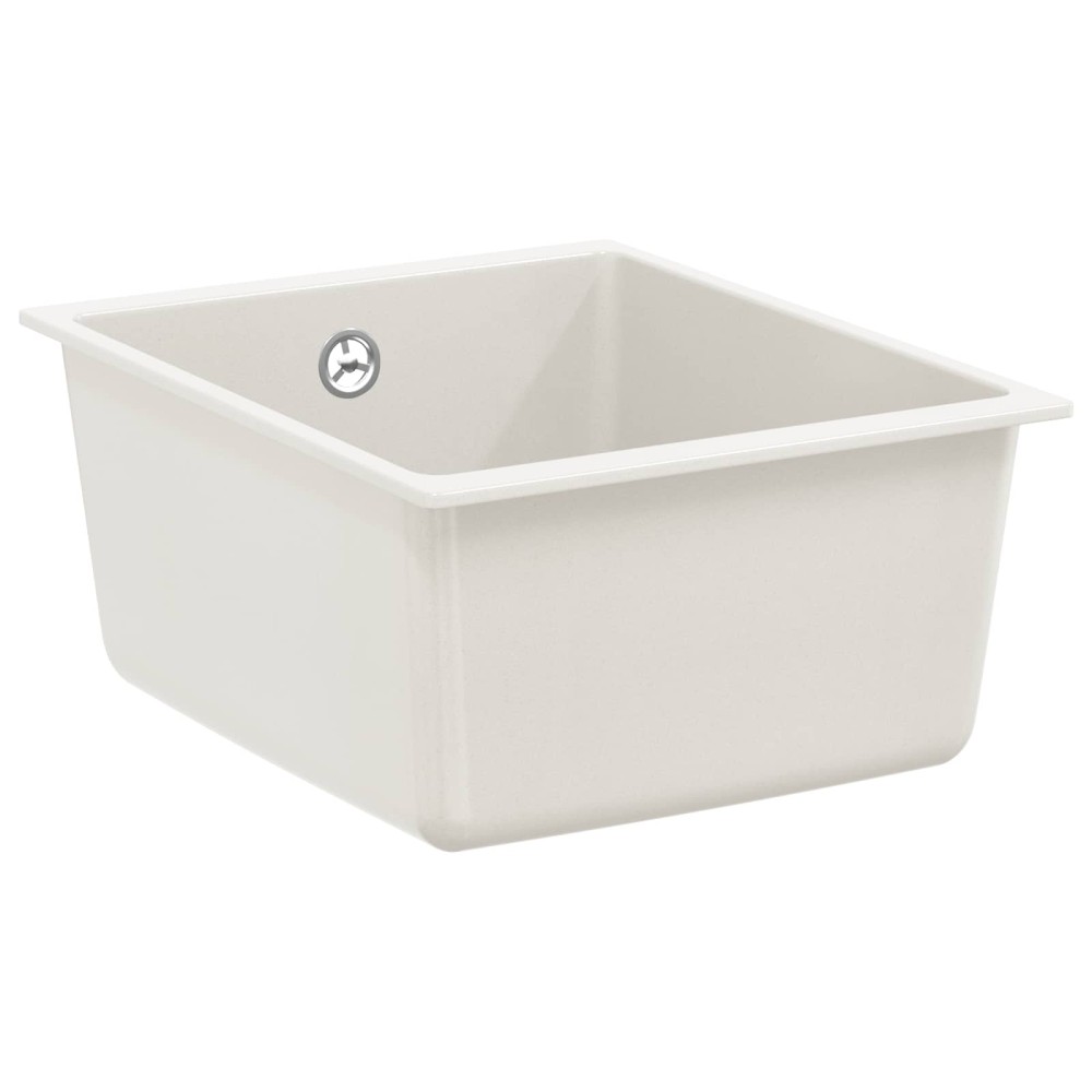 vidaXL Σιντρινο Λευκό 370 x 460 mm 80% Χαλαζίας και 20% Ρητίνη