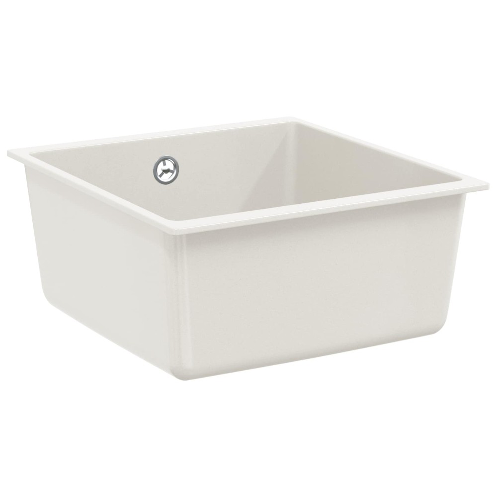 vidaXL Σιντρινο Λευκό 430 x 460 mm 80% Χαλαζίας και 20% Ρητίνη