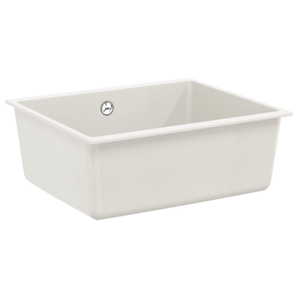 vidaXL Σιντρινο Λευκό 530 x 460 mm 80% Χαλαζίας και 20% Ρητίνη