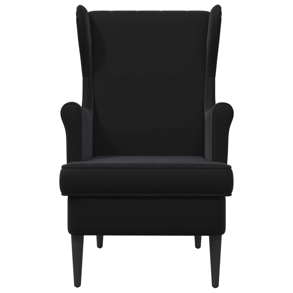 vidaXL Πολυθρόνα Μαύρο Βελούδο