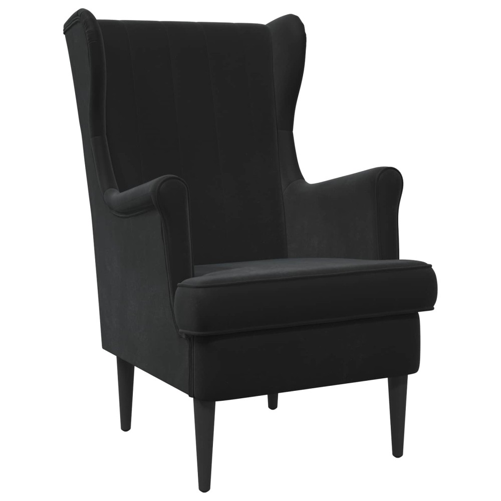 vidaXL Πολυθρόνα Μαύρο Βελούδο