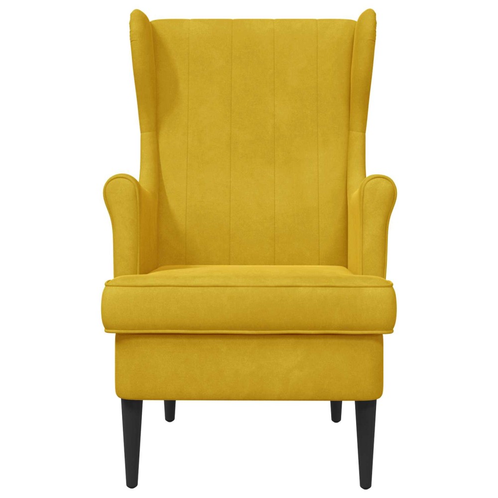 vidaXL Πολυθρόνα Κίτρινο Βελούδο