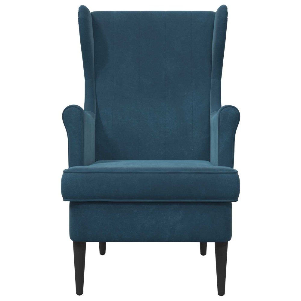 vidaXL Πολυθρόνα Μπλε Βελούδο