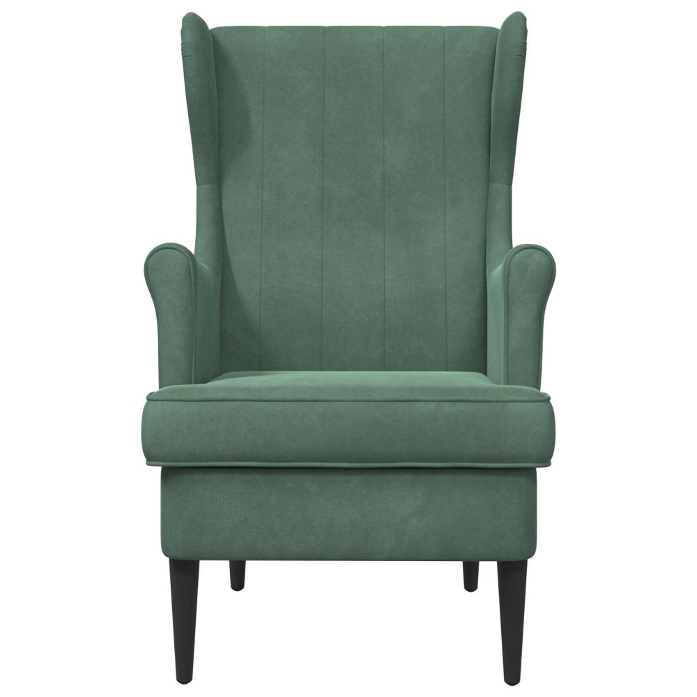 vidaXL Πολυθρόνα Θαλασσί Βελούδο