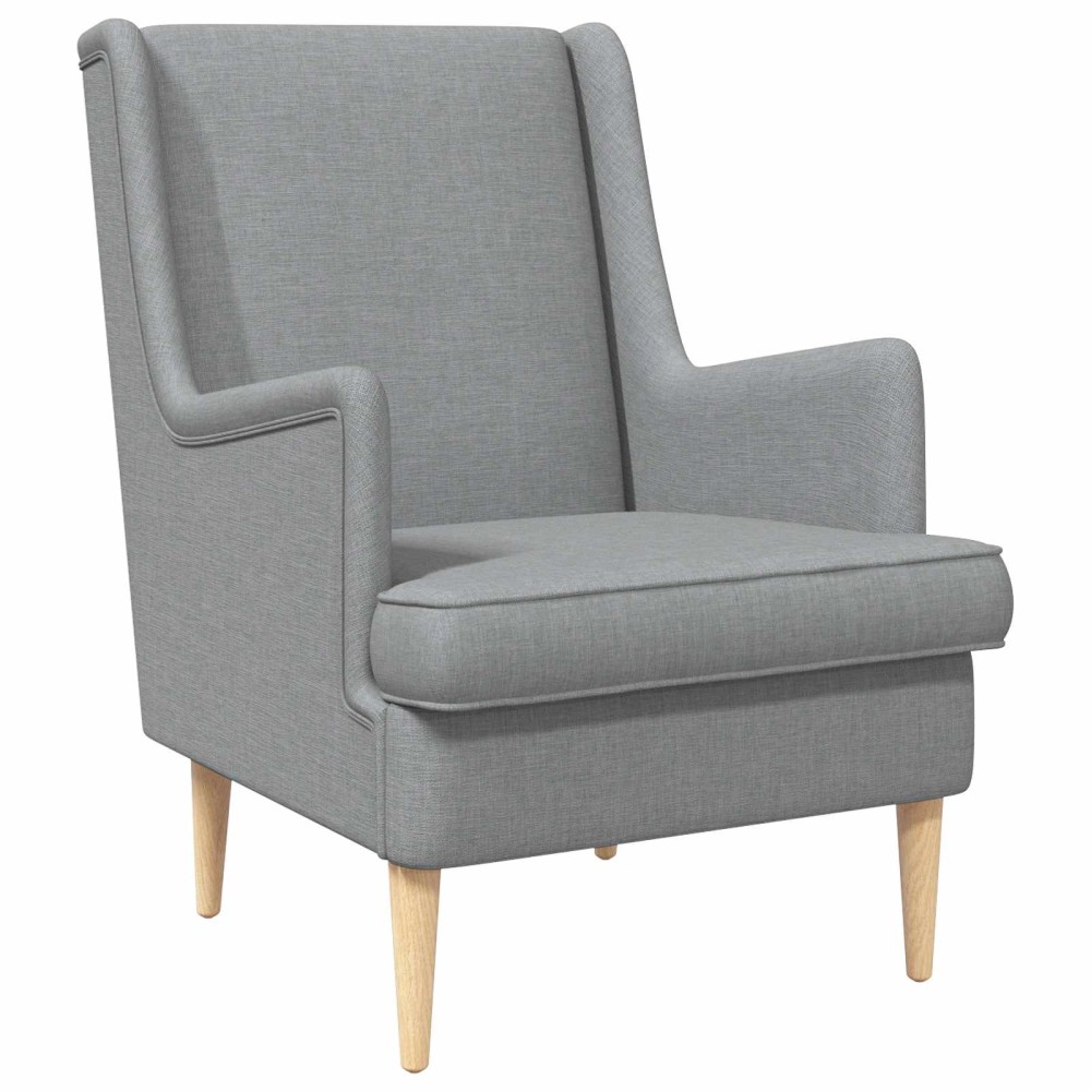 vidaXL Πολυθρόνα Ανοιχτό γκρι ύφασμα