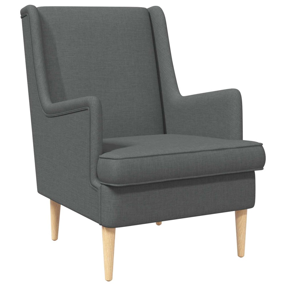 vidaXL Πολυθρόνα Σκούρο Γκρι ύφασμα