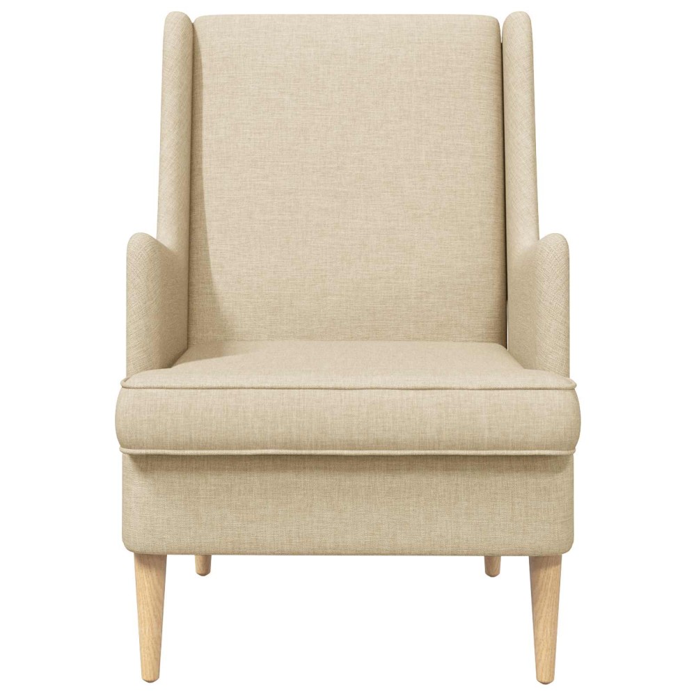 vidaXL Πολυθρόνα Κρεμ ύφασμα