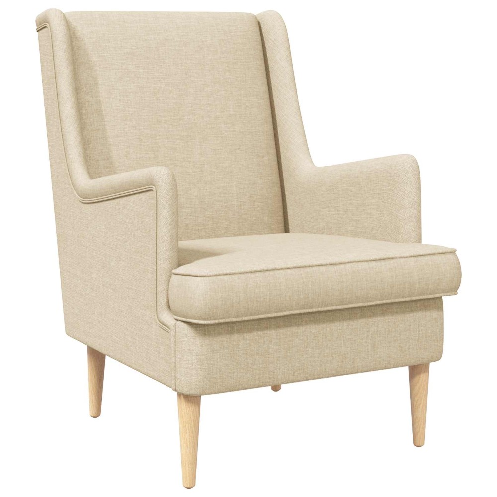 vidaXL Πολυθρόνα Κρεμ ύφασμα