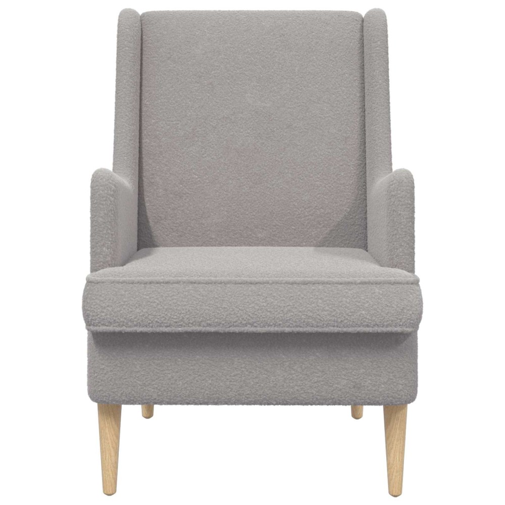 vidaXL Πολυθρόνα Ανοιχτό γκρι Ύφασμα Από Πρόβατο