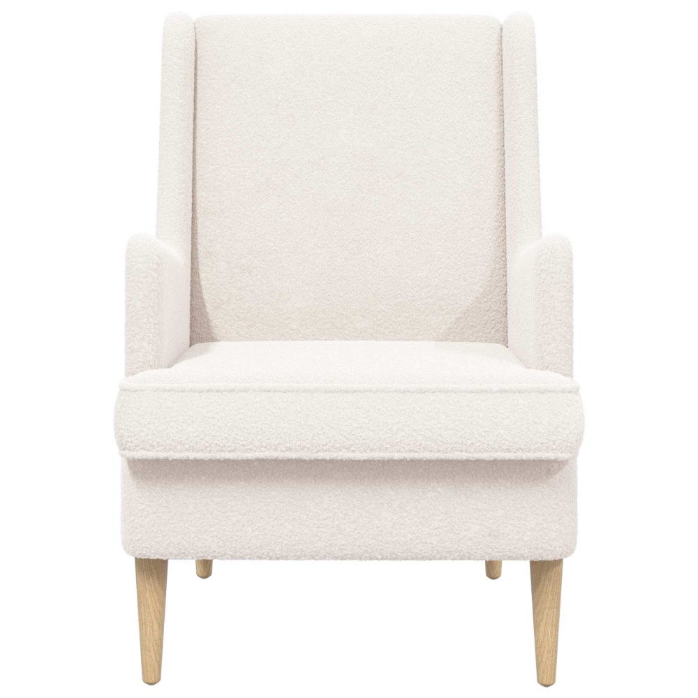 vidaXL Πολυθρόνα Κρεμ Ύφασμα Από Πρόβατο