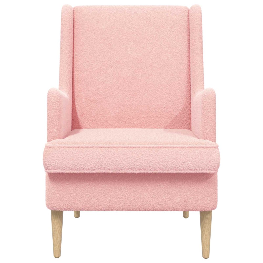 vidaXL Πολυθρόνα Ροζ Ύφασμα Από Πρόβατο