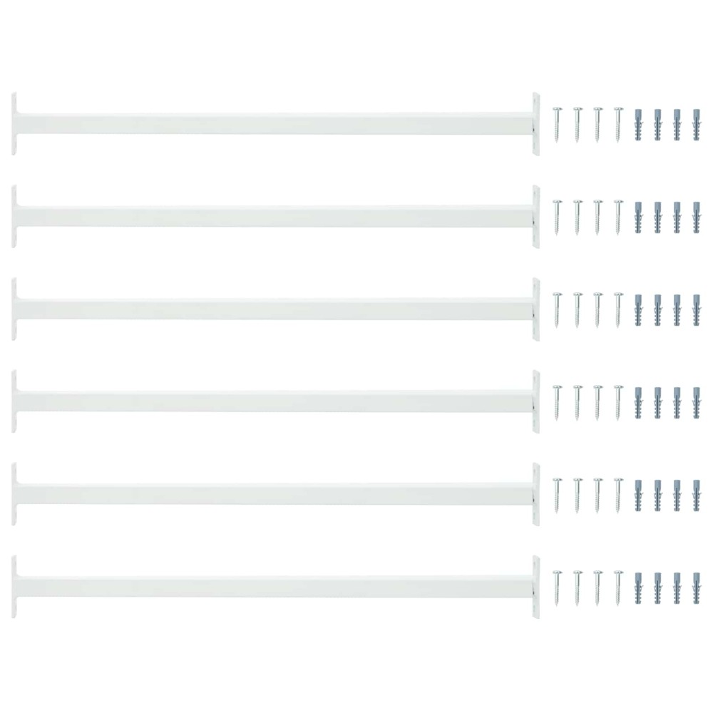 vidaXL Ρυθμιζόμενη Μπάρα Ασφαλείας Παραθύρου 6 pcs Λευκός Ατσάλι