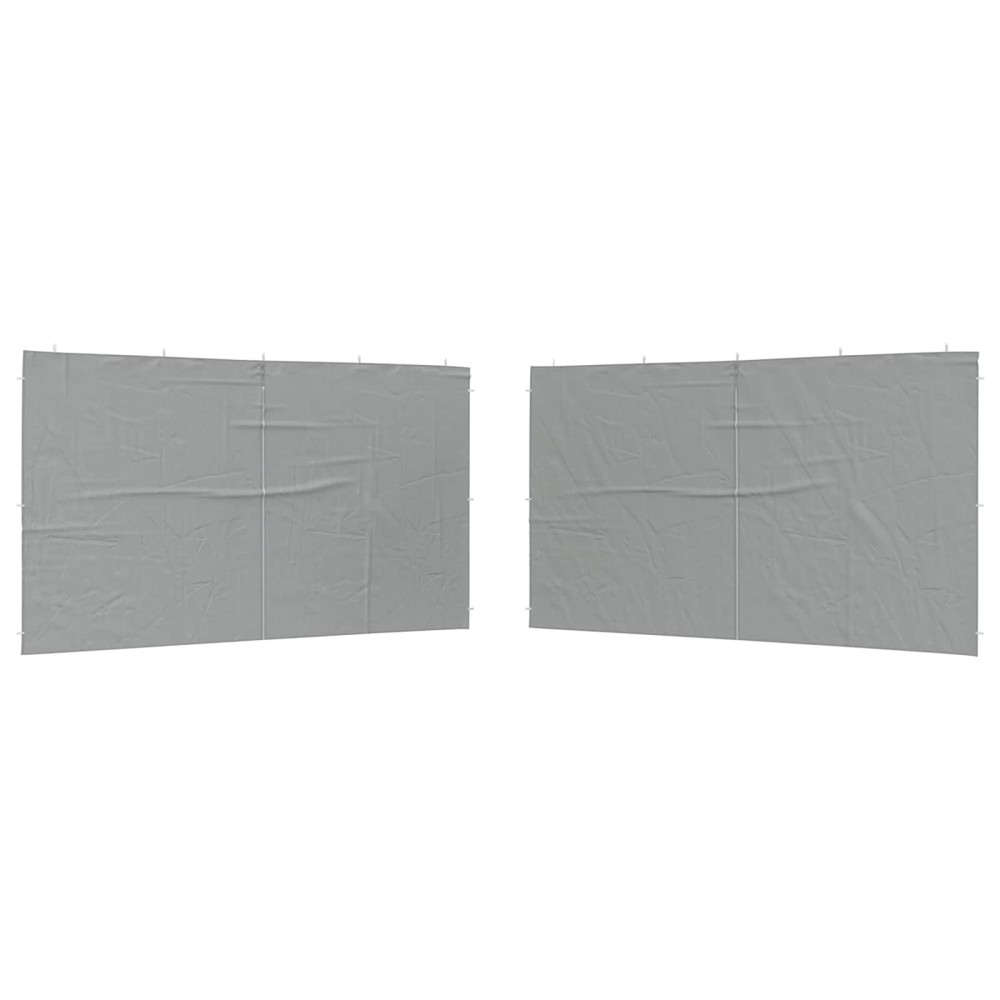 vidaXL Πλευρική Σκηνής Πάρτι 2 pcs Ανοιχτό γκρι 400 x 195 εκ.