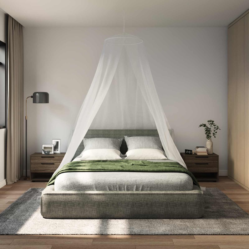 vidaXL Κουνουπιέρα για κρεβάτι 156 πλέγμα 3 pcs Λευκό Πολυεστέρας