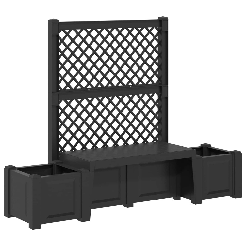 vidaXL Κήπος Πάγκος Κοπεγχάγη Ανθρακί 173 x 49 x 135,5 εκ. PP