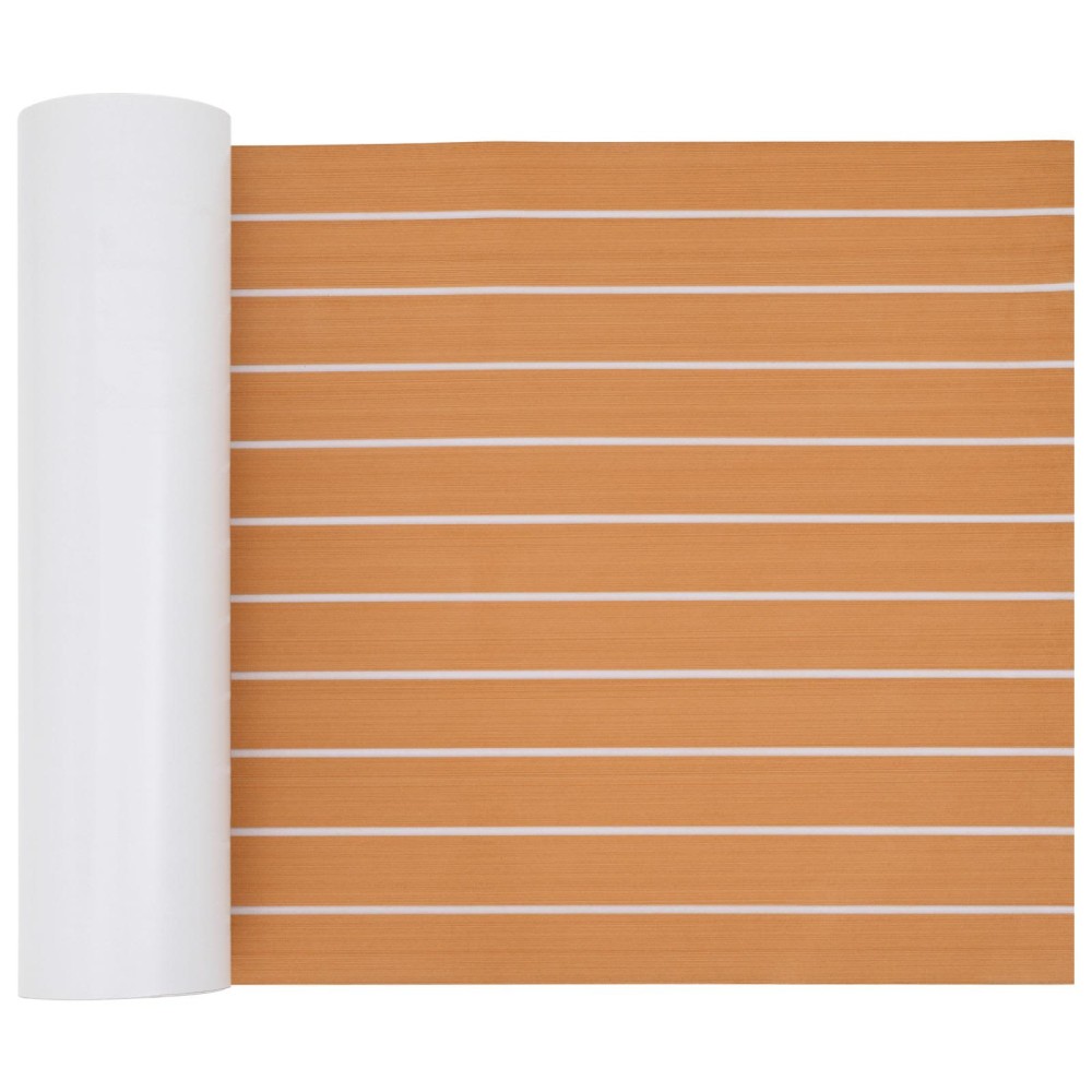 vidaXL Ματ Σκάφους Ριγέ Καφέ και Λευκό 240 x 60 cm EVA