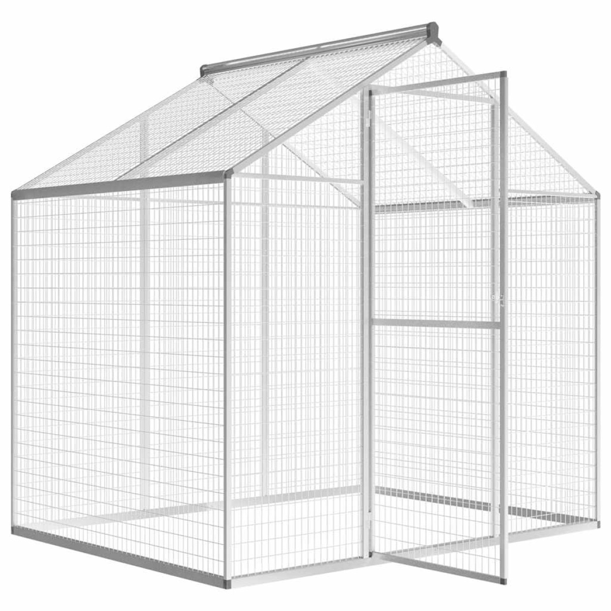 vidaXL Κλουβί Πτηνών Εξωτερικού Χώρου 178 x 122 x 194 εκ. Αλουμινίου